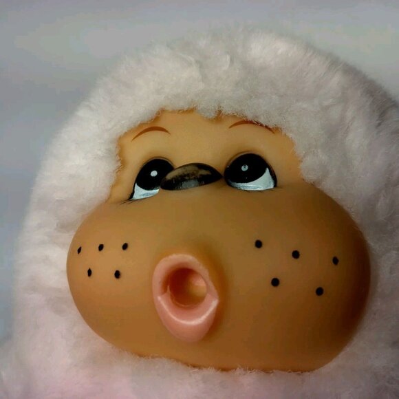 Vintage Pink Monkey Thumbsucker Stuffed Animal Plush Toy 1992 Freckles 10" - Picture 10 of 16